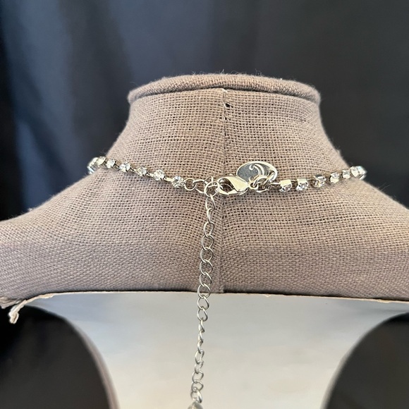 Charming Charlie Silver Rhinestone Necklace - Picture 3 of 4